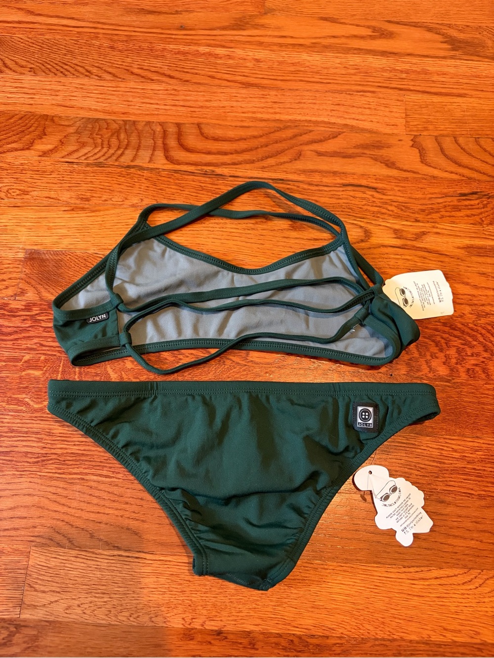 Jolyn Forest Green Two-Piece Bikini Set M/L - Picture 5 of 5